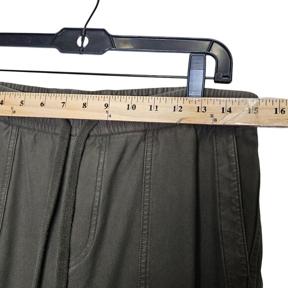 Athleta Womens M Olive Green Farallon Jogger Pants Cotton Pockets Elastic Waist - Picture 6 of 9